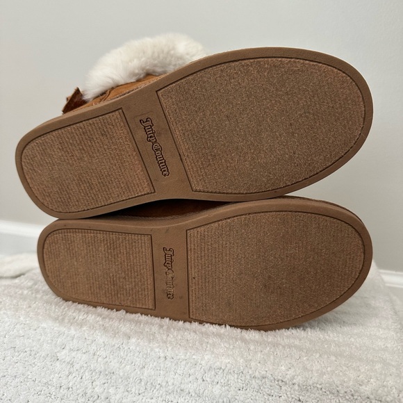 Juicy Couture Brown Ankle Boots with White Fur - Picture 10 of 11